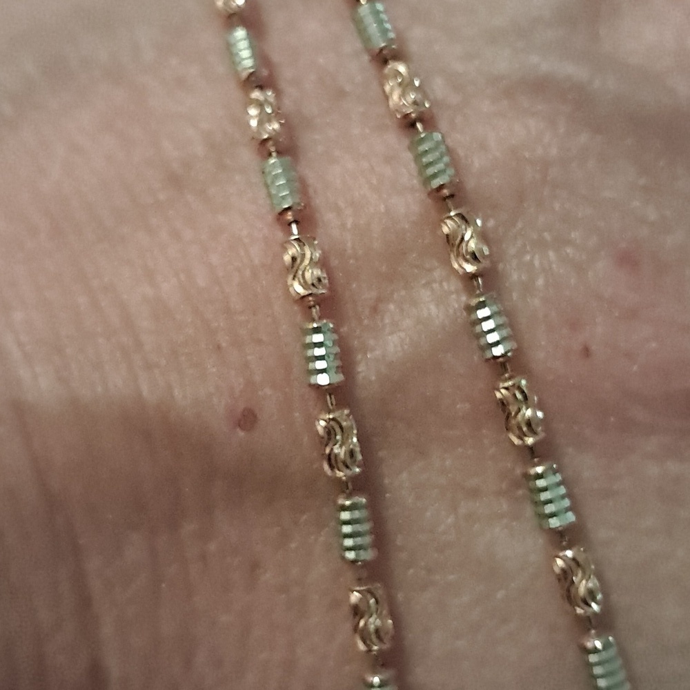 Bar Chain Italian 14kt Rose Gold Over 925 Sterling Silver Necklace. - Picture 4 of 4